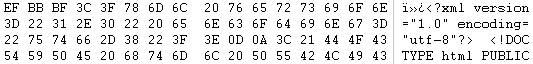Hex Editor xml html data